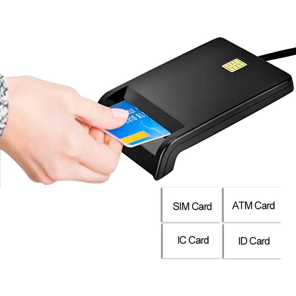 Usb Sim Card Reader Carta di Credito Ic / Id Emv Tf Mmc Lettori di Schede Usb-Ccid Iso 7816 Smart lettore di Sim Card