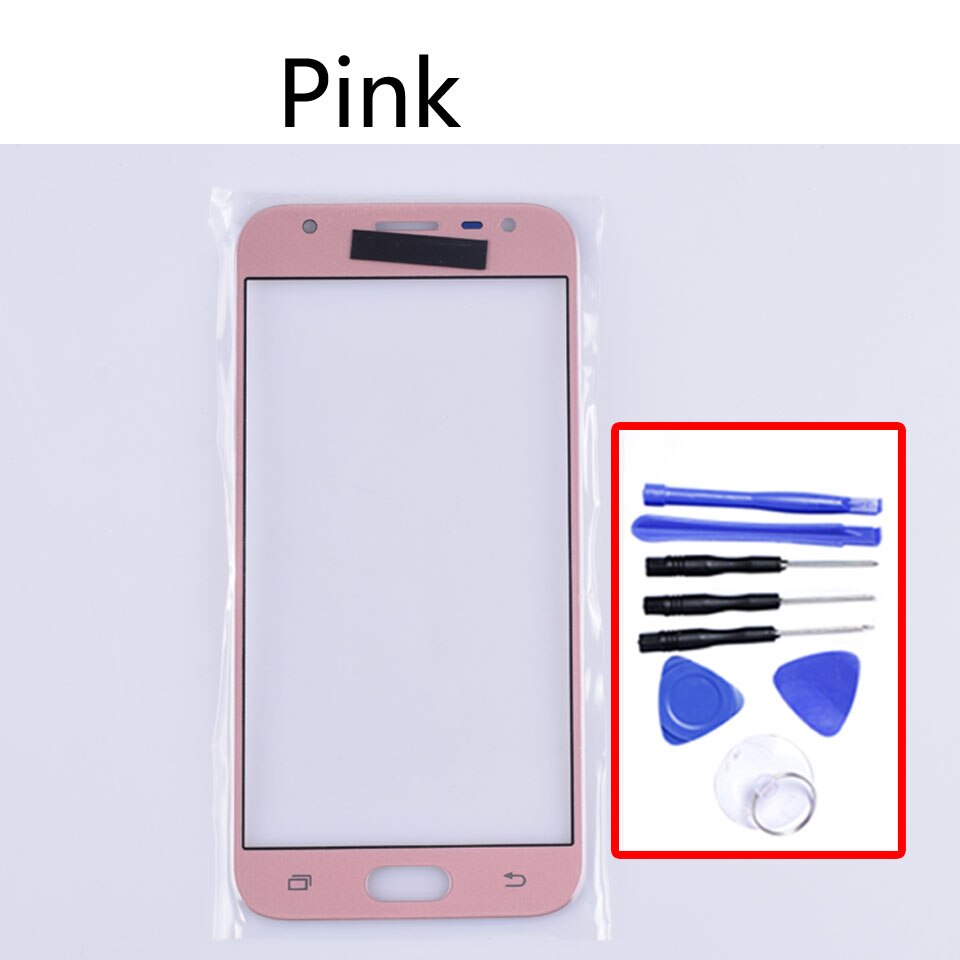 Pantalla táctil de 5,0 "J330 para Galaxy J3 , J330, J330F, SM-J330FN, SM-J330N/DS, LCD, frontal, lente exterior de cristal: Pink-With tool