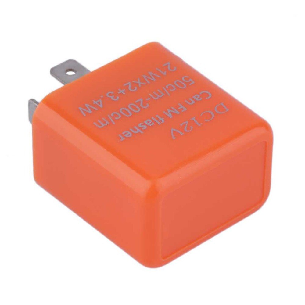 1PC 2 Pin Universal Speed Adjustable LED Flasher Relay Motorcycle Turn Signal Indicator Easy to Install Indicator Orange