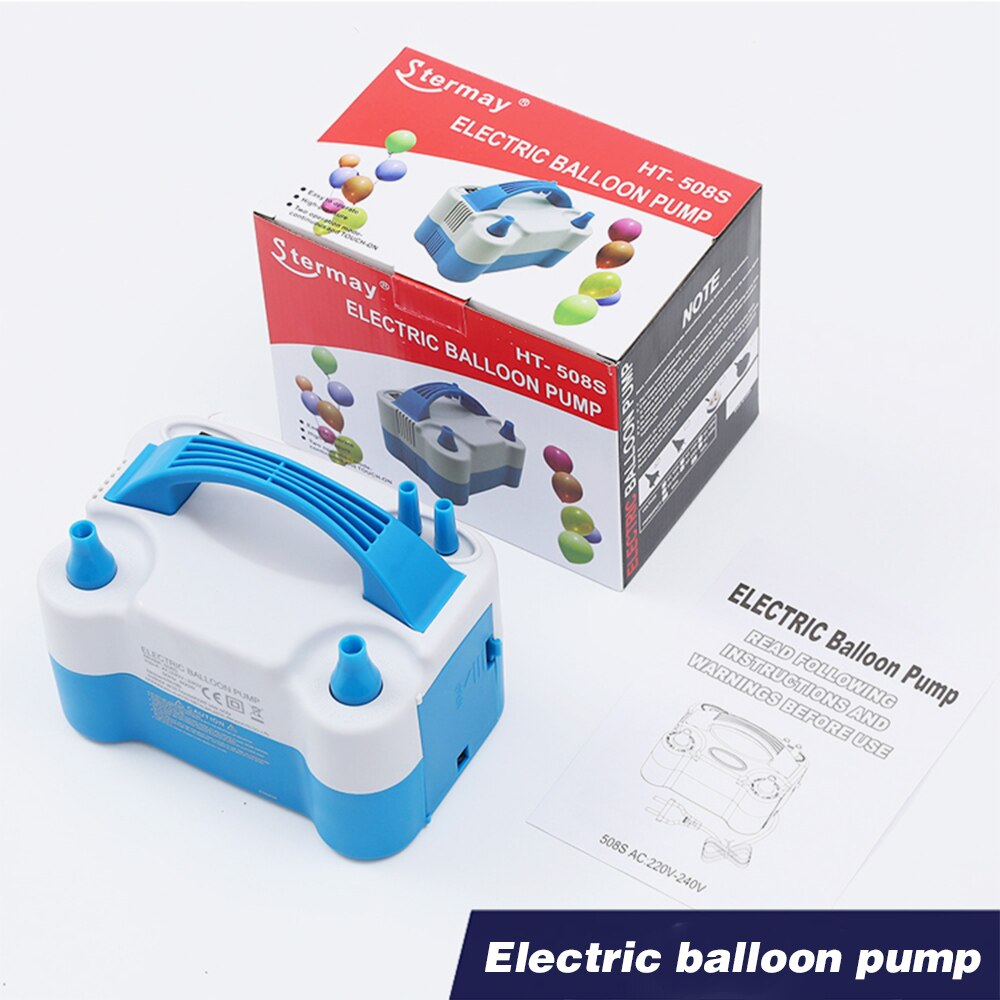 Electric Air Balloon Pump Portable Inflator Dual-Nozzle 600W Air Balloon Electric Blower for Party Balloon Arch and Column Stand