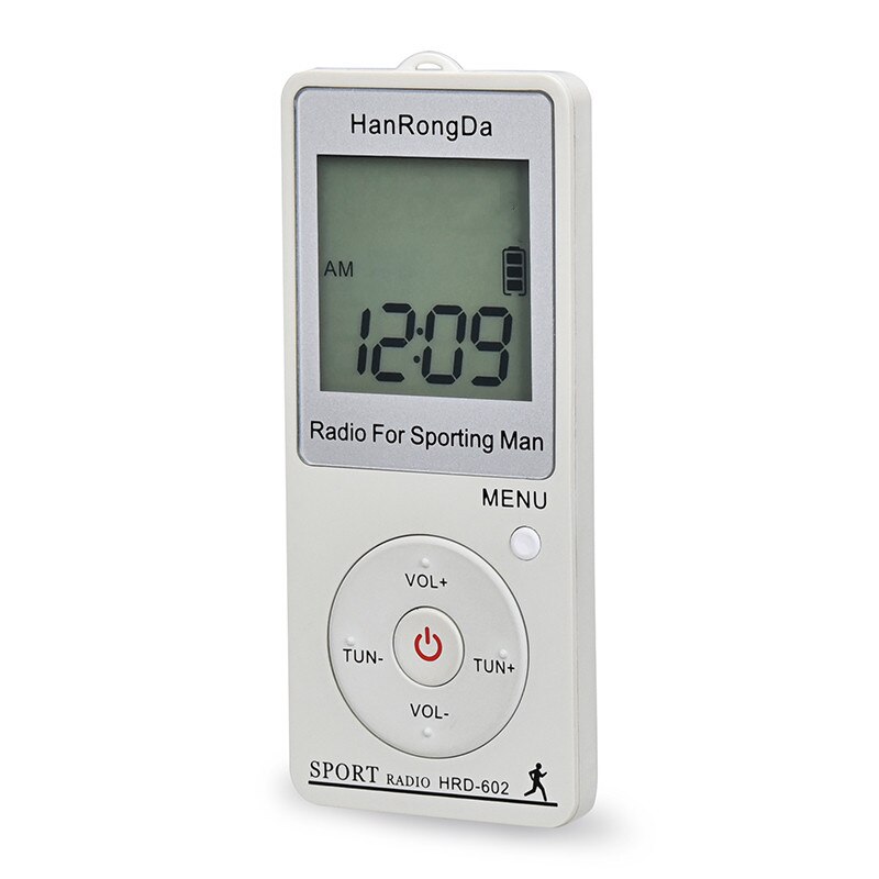 portable radio frequency receiver FM/AM/AIR radio world with w/LCD display lock button pocket radio and earphones