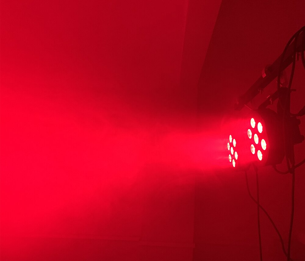 Luz LED 4 en 1 para iluminación de escenario, luz plana de 7x12W, para DJ, sin ruido