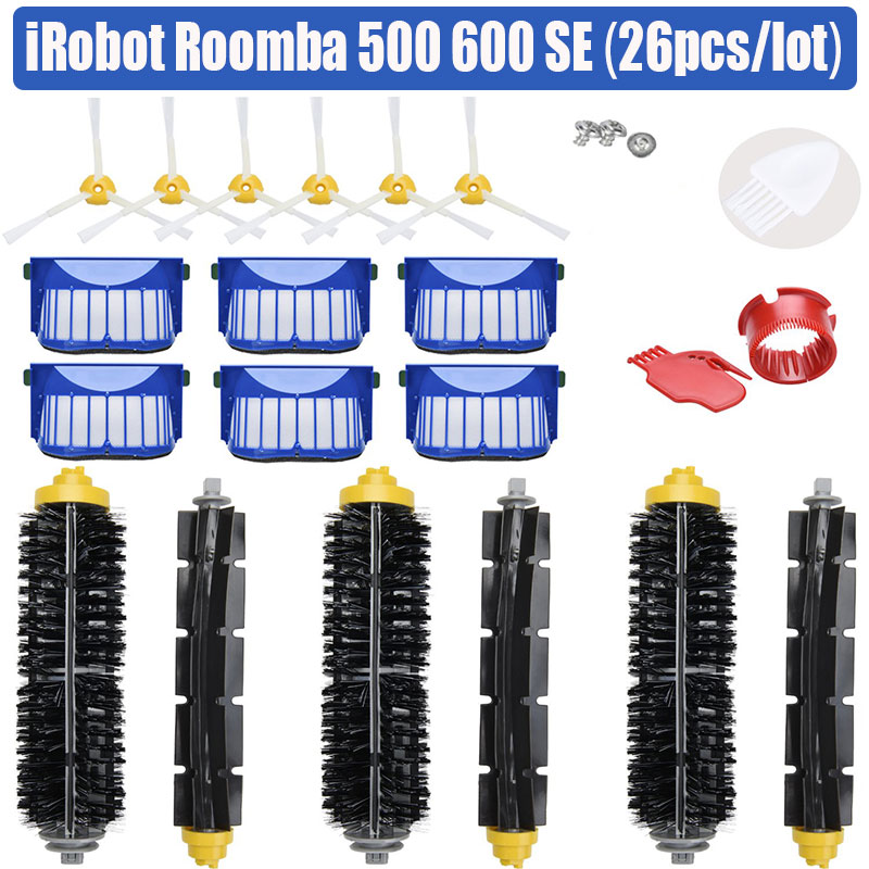 Vervanging Accessoires Kit Voor Irobot Roomba Stofzuiger Belangrijkste Borstel Filter 600 Serie 690 680 660 651 650 &amp; 500 serie
