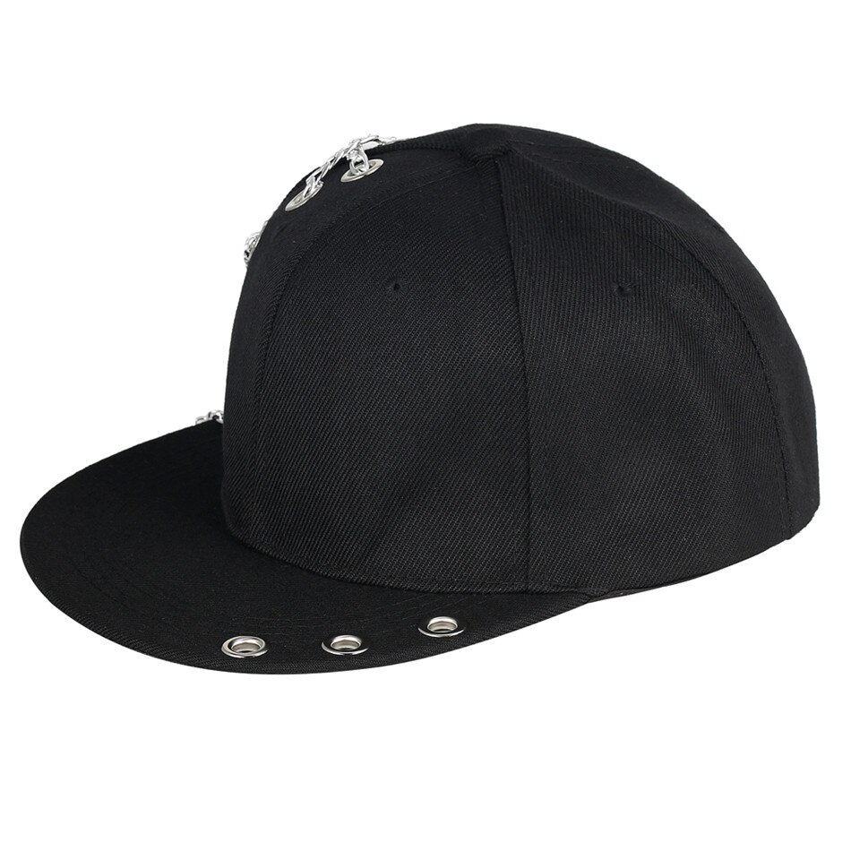 Metal punk hiphop petten coole zwarte pop rock accessoire hoeden: D
