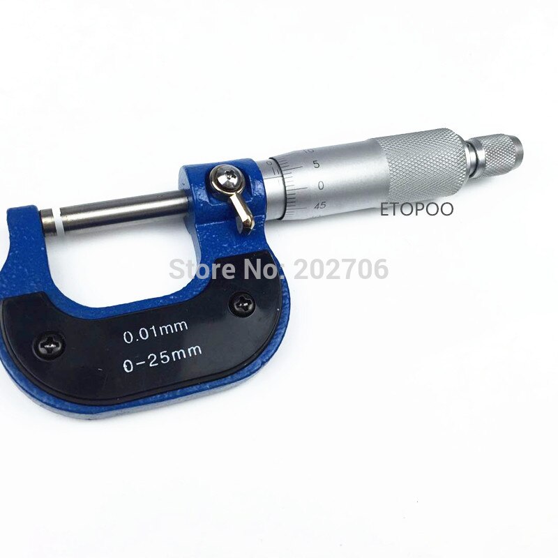 0-25mm Painted frame Outside micrometer caliper thickness gauge measuring tool
