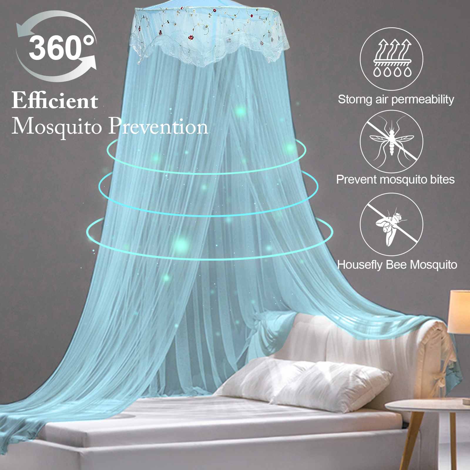 Canopy Mosquito Net For Double Bed Mosquito Repellent Tent Insect Reject Canopy Bed Curtain Bed Tent