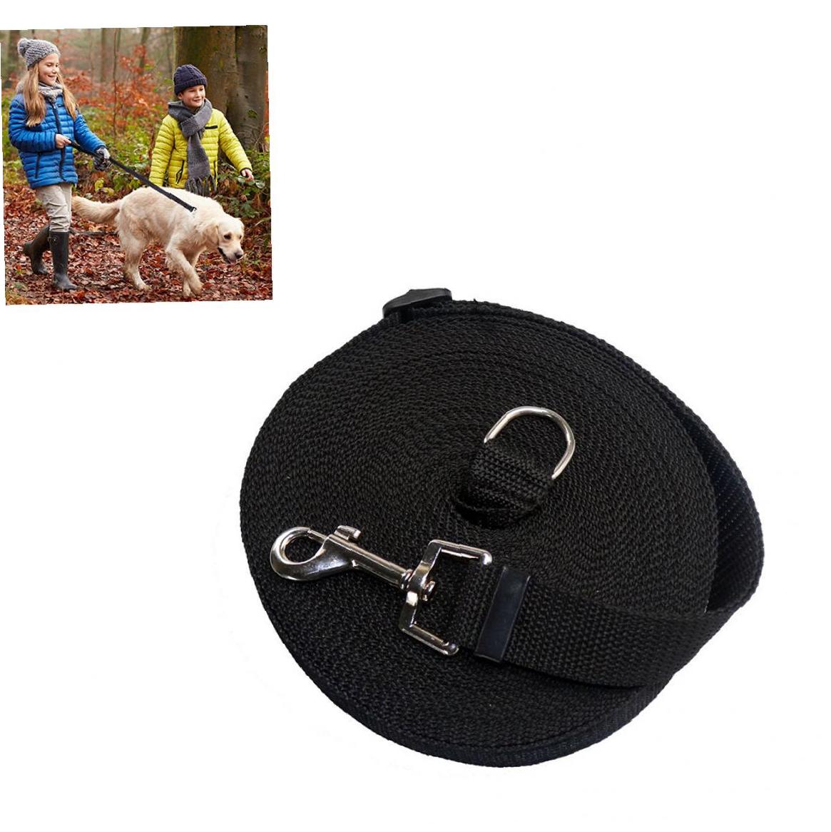 Pet Leash Dog Adjustable Loop Slip Leash Durable Dog Training Rope Lead Traction Rope For Small Medium Dogs 7.5-15m Black