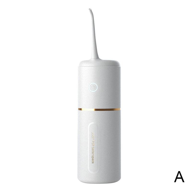 Waterproof Oral Irrigator Tooth Cleaner Device Portable Rechargeable Electric Household Water Flossing Dental 280ML Water Tank: White