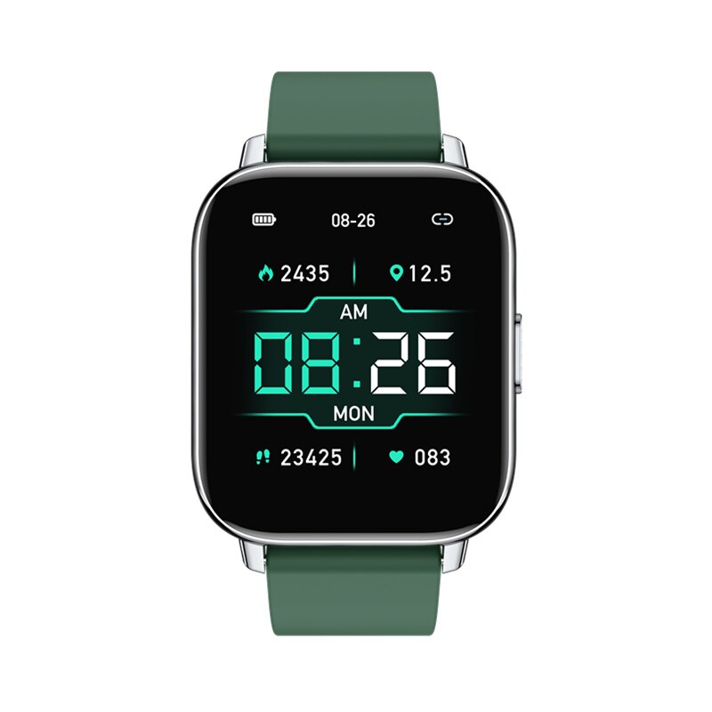 Montre connectée P32 pour les hommes et les femmes, étanche conforme à la norme IP68, écran tactile de 1.65 pouce, Bluetooth, musique, longue durée de veille, pour iPhone et Android: A