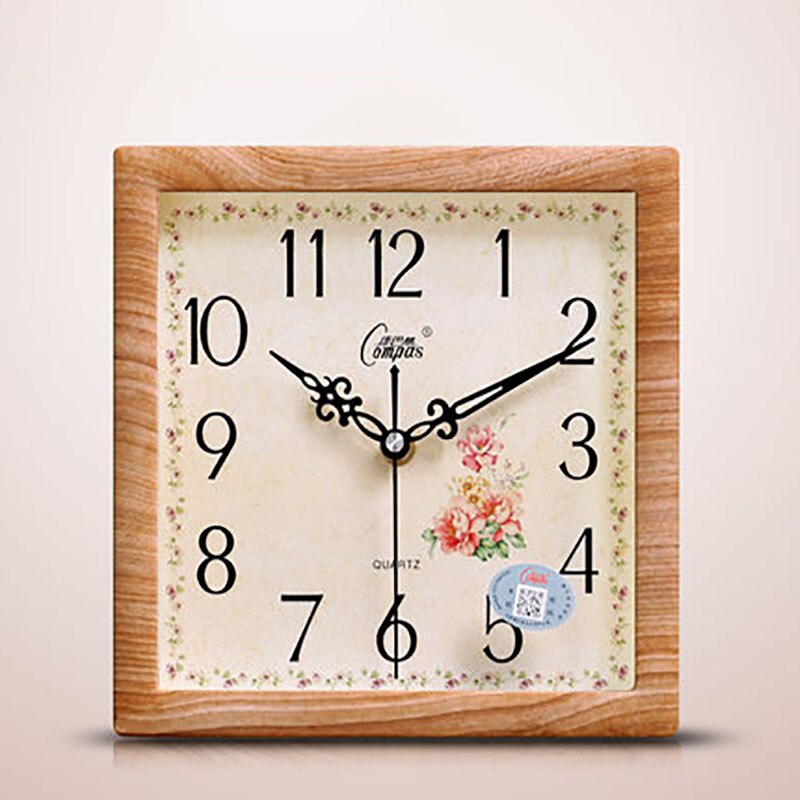Square Wall Clock Wooden Wall Watch Quartz Pow Patrol Digital Secret Hiding Wandklok Ideas L: style (3)