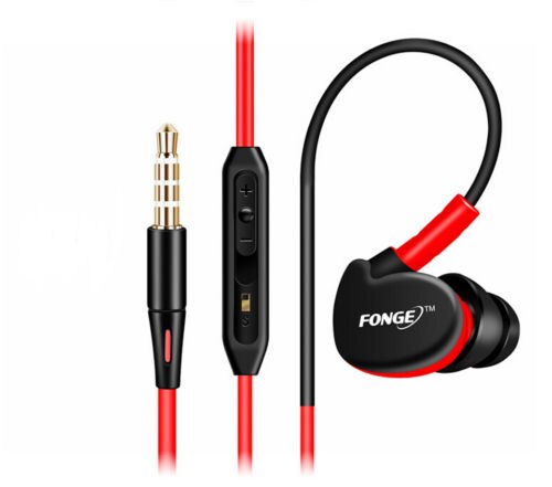 Fonge Waterdichte Oordopjes In Ear Oordopjes Hifi Sport Hoofdtelefoon Bass Headset Met Microfoon Voor Smartphones: Rood