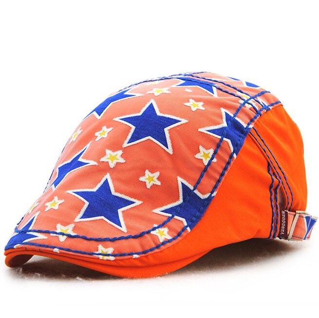 [JAMONT] Casual Kids Cap Boy Berets Girl Visor Hat Star Pattern Cotton Outdoor Children Sun Hat Casquette Gorras 5-10y: A