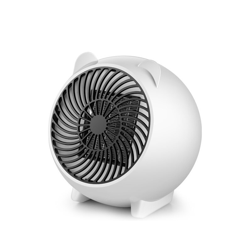 Ventilateur de chauffage rapide portatif en céramique électrique de l'appareil de chauffage de l'espace 500W pour la prise de l'ue de maison de bureau: White