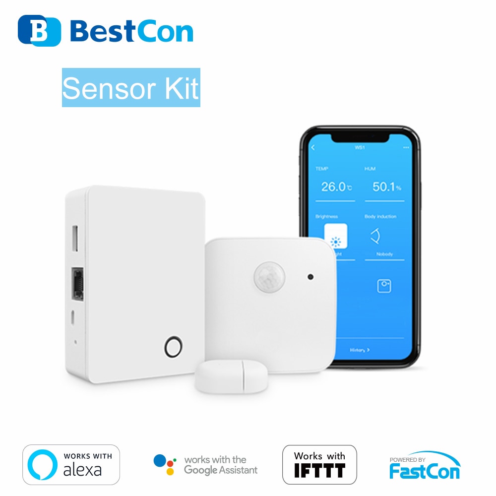Broadlink MSK1 Bestcon Sensor Gateway Security Kit Systeem 433Mhz Deur Sensor Draadloze Smart Home Automation Ouderenzorg