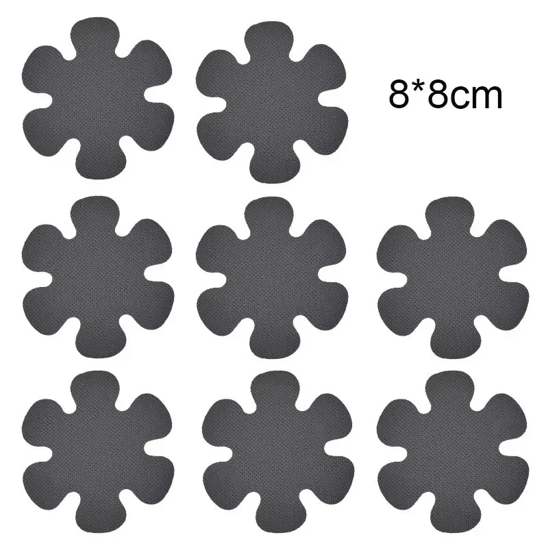 6/12/20PCS Anti Slip Bathtub Stickers Waterproof Flower Shaped Self-Adhesive Safety Shower Anti-Slip Appliques for Home Bathroom: Blue / 400MMx800MM