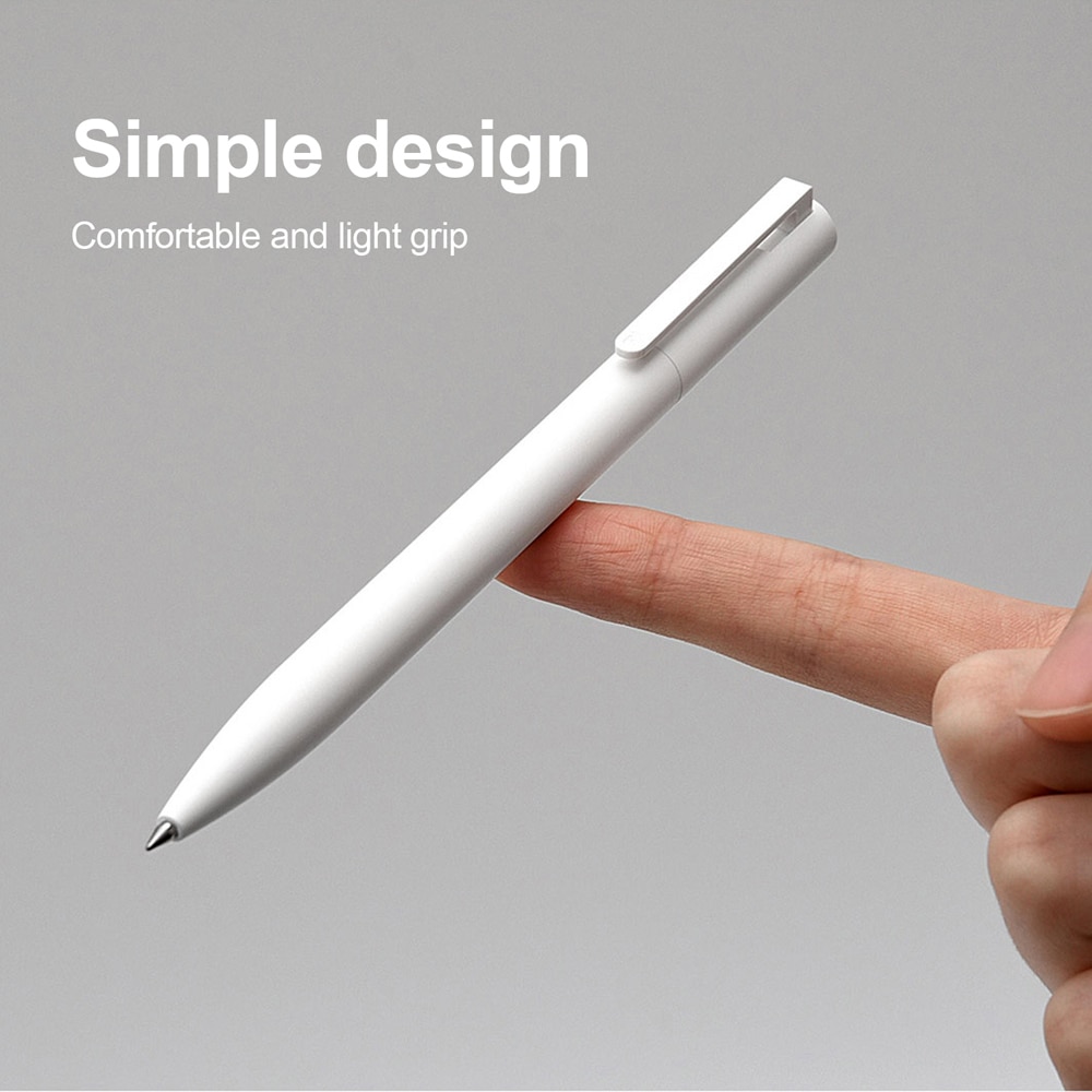 Xiaomi Mijia-Bolígrafo ligero para escritura fluida, boli de pulsación de 0,5mm con recambio de núcleo, disponible en color azul, rojo y negro, ideal para el trabajo, pluma original