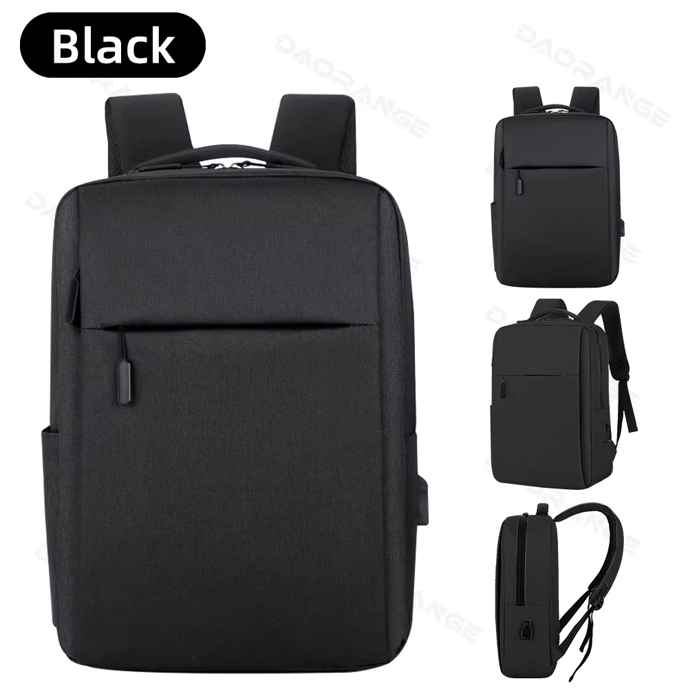 Laptopveske usb-ryggsekk til macbook luft pro lenovo asus hp dell stor kapasitet reise vanntett pc-deksel med flere lommer: beige