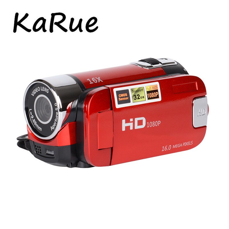 Karue 2018 novo 2.7 polegada 1080p hd câmera digital dvr filmadora de vídeo tft lcd 16x digital zoom 16mp cmos câmera de vídeo digital