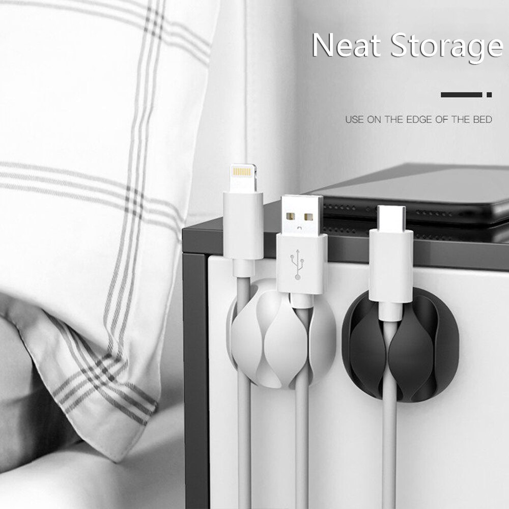 Leuke Telefoon Kabel Organizer Computer Netsnoer Houder Muis Draad Clips Siliconen Kabels Protector Datalijn Bureau Kabelmanagement