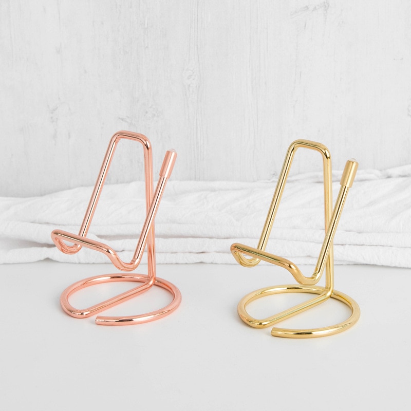 2pcs Mobile Phone Holder Stand Rose Gold Metal Tablet Desk Holders & Stands for iPhone X/8/7/6 Plus Samsung Phone/ipad