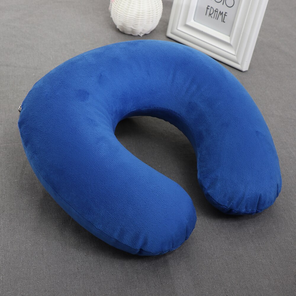 1 PC Geheugen U-vormige Reizen Air Kussen Nek Ondersteuning Head Rest Kussen Comfortabele Kussens Voor reizen/dagelijks ontspannen