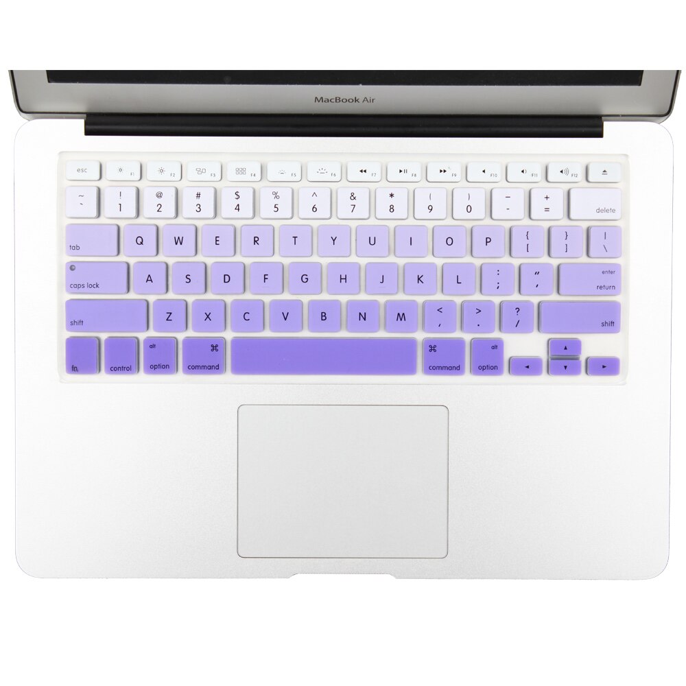 US Version Gradient Colors keyboard cover for macbook pro 13'' 15'' retina air 13 English rainbow cover keyboard Skin protector: 7