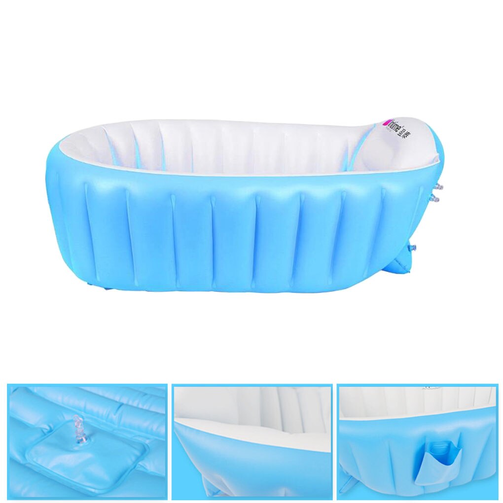 Opblaasbaar babybadje, draagbaar babybadje, peuterbadje, antislip, mini-zwembad voor op reis, opvouwbaar douchebadje