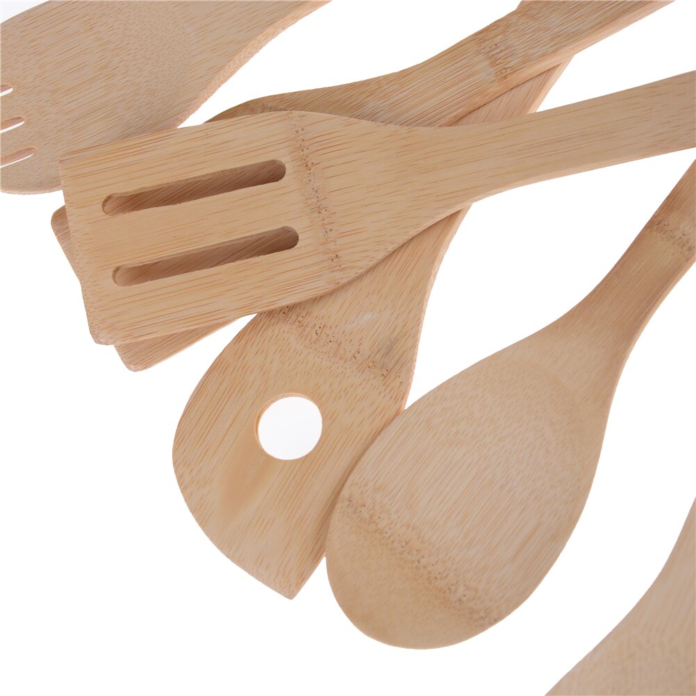 1pc Bamboo Utensil Kitchen Wooden Cooking Tools Bamboo Wood Kitchen Spoon Spatula Mixing