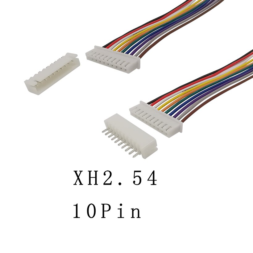 5/10Sets 2P 3P 4P 5P 6P 7P 8P 9P 10Pin Pitch 2.54mm JST XH2.54 XH 2.54mm Male Female Plug Socket Wire Cable Connector 20CM 26AWG: 10Pin / 5 Sets