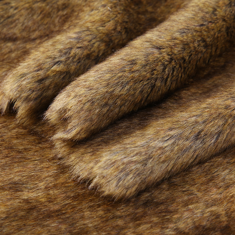 Geverfd scherp haar, synthetische wollen jas, kraagstof van imitatiebont, kort bontstof voor patchwork