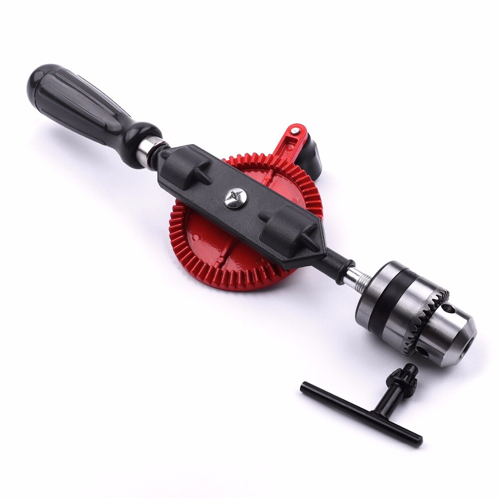 Brand Double Gear Hand Drill 1.5-10mm (3/8 inch) Clamping Range DIY Woodworking Hand Drill Rotary Hole Tools