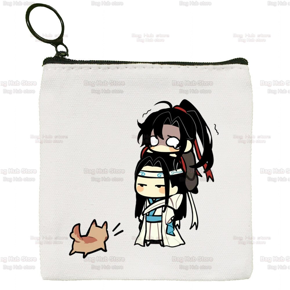 Mo Dao Zu Shi Einfache Geldbörse Student Leinwand Die Untamed Lan WangJi Wei Wu Xian Nette Schlüssel Tasche Mini kupplung Kleinen Geldbeutel