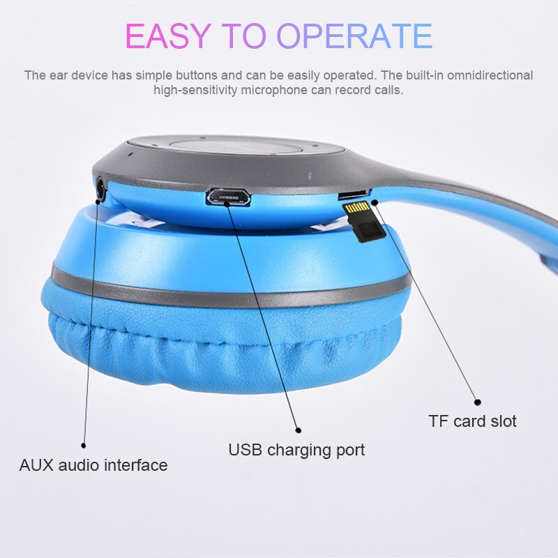 Langattomat bluetooth-kuulokkeet mikrofonilla televisioon pc-puhelimelle  ps4 pelaajakuulokkeet langattomat ja langalliset casque-musiikkikypärä taitettavat kuulokkeet