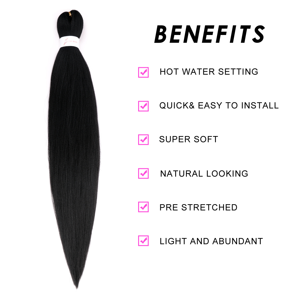 Long Easy Braid Crochet Hair 26" Inches Ombre Braiding Hair 90 grams Synthetic Hair Extensions Jumbo Braids Hair for Women