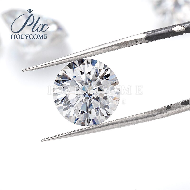 5.5mm okrągły brylantowy krój luźny diament EF biały VVS1 syntetyczny Moissanite hurtowy dostawca zaakceptowany dostosowane rzeźbione usługi