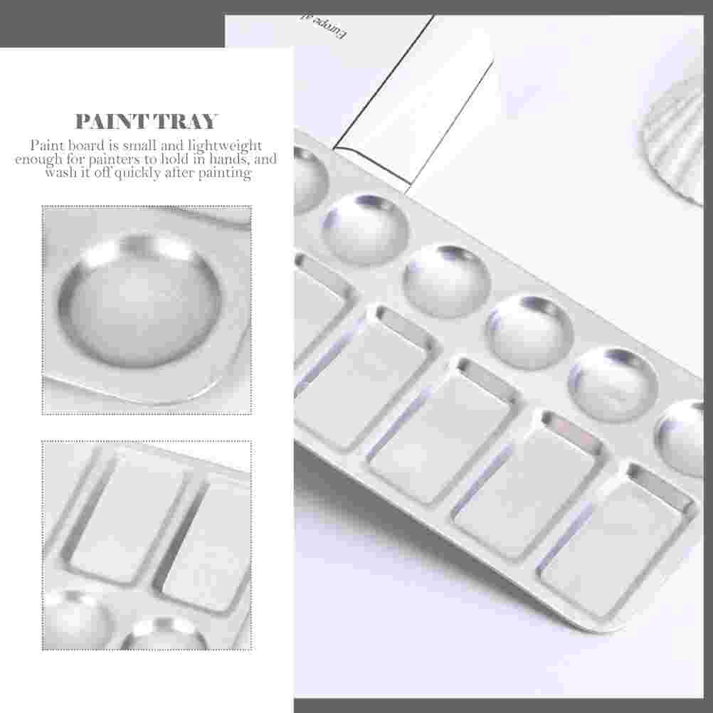 2 Stuks Aluminium Verf Platen Trays Pigment Mixing Trays Aluminium Paletten