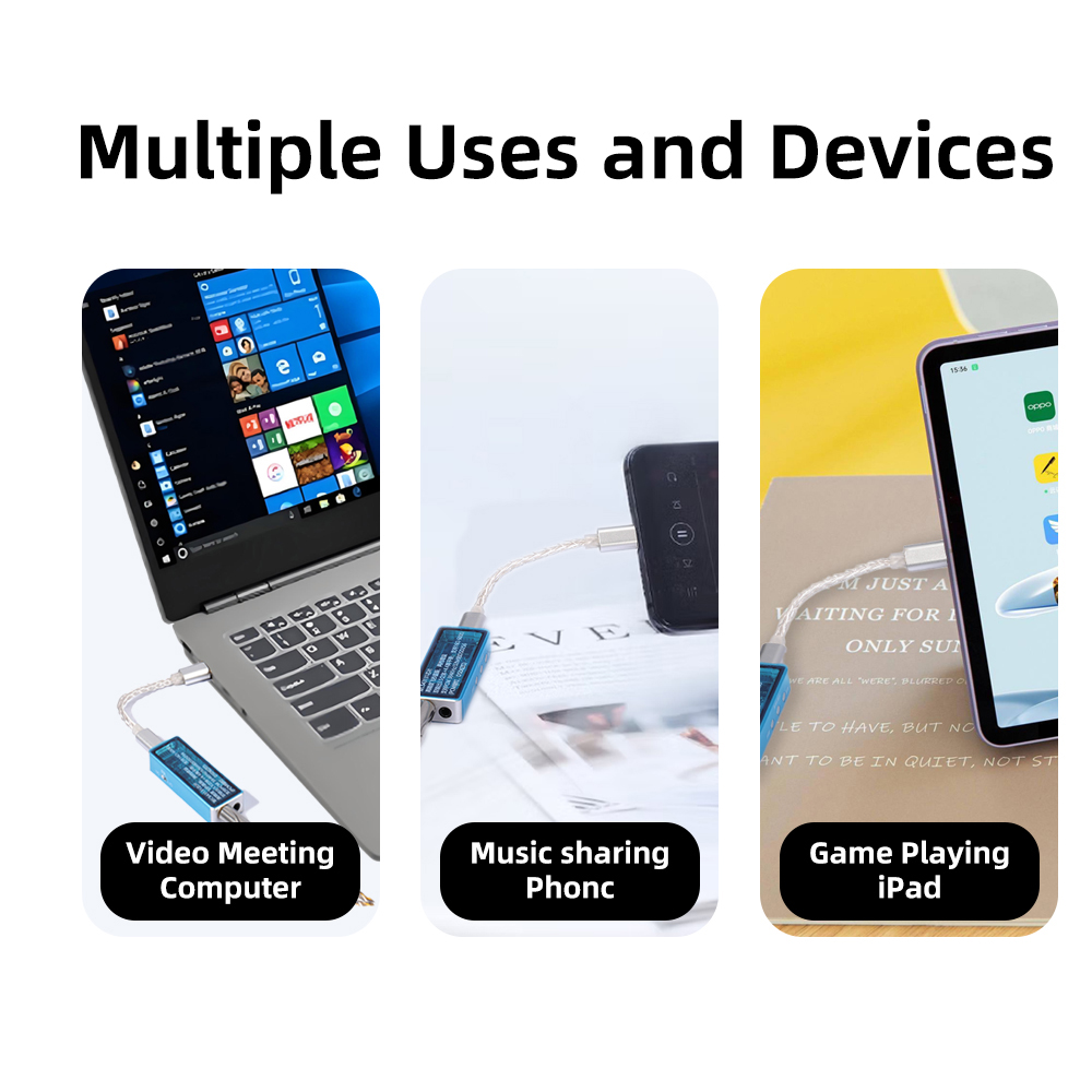 adapter USB C na Błyskawica z funkcją DAC, dekodujący sygnał audio, wzmacniacz słuchawkowy USB C robić rodzaj-C OTG