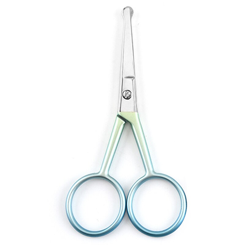 Tijeras para cortar la nariz, para bigote, bigote, cortador de pelo, colorido, , seguro, herramienta de belleza, 1 Uds.: color-1