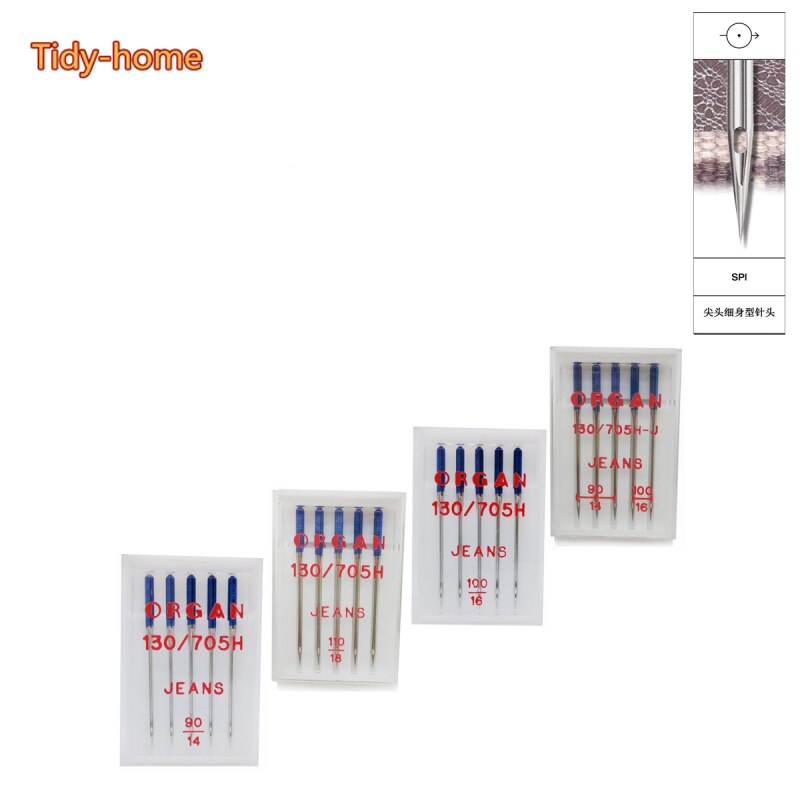 Orgeljeansnålar specialnål för hushållssymaskin nr .90 100 110 synålar