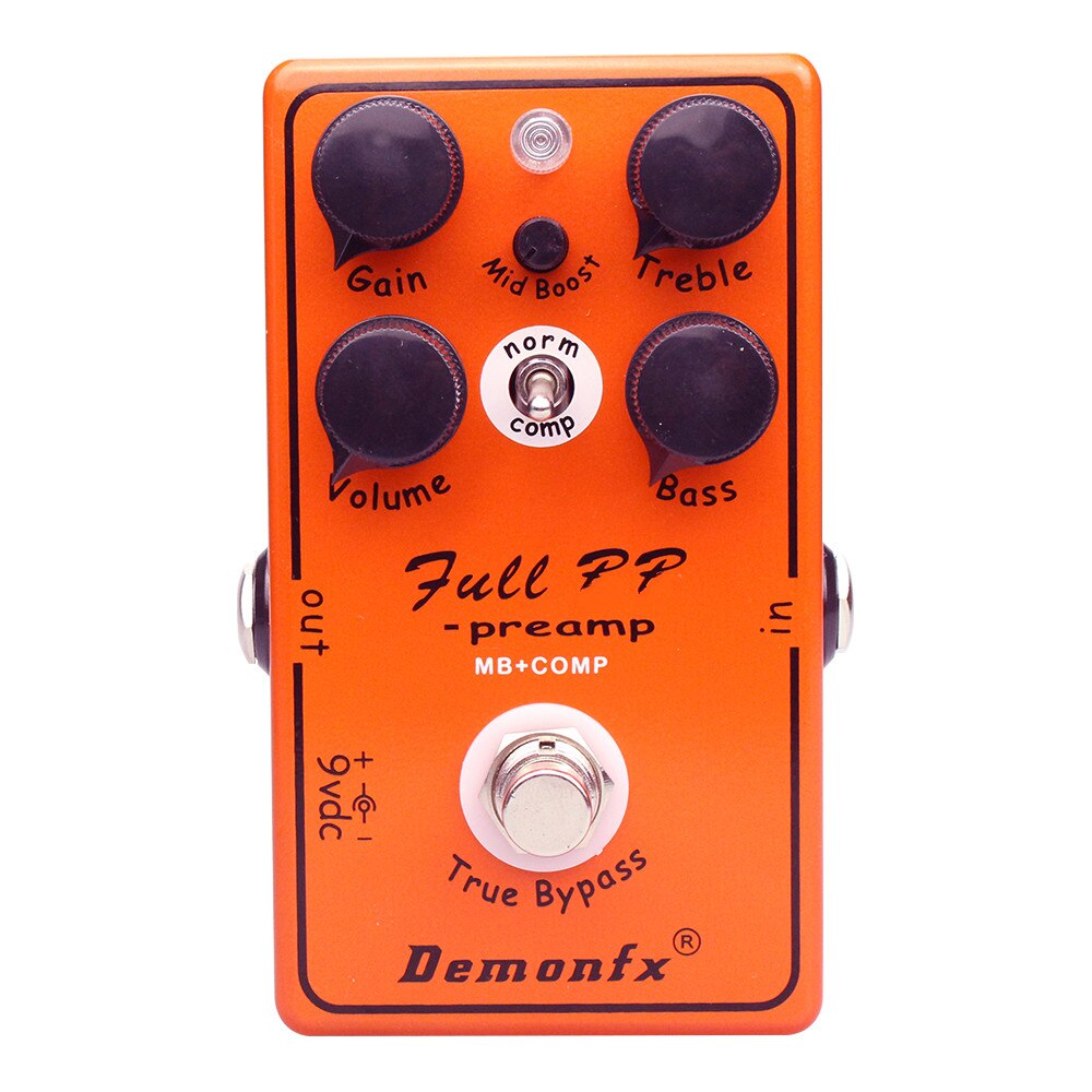 Compresor Demonfx/Overdrive/Booster Pedal de efectos de guitarra de con True Bypass: YELLOW