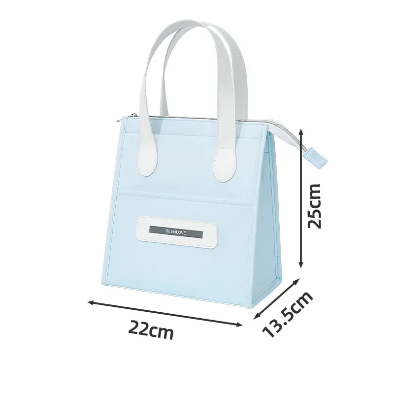 Portable Handheld Lunch Box Bag Insulated Lunch Bag for Work And School Outings Easy Carry Bento Bag Food Storage Pouch: black