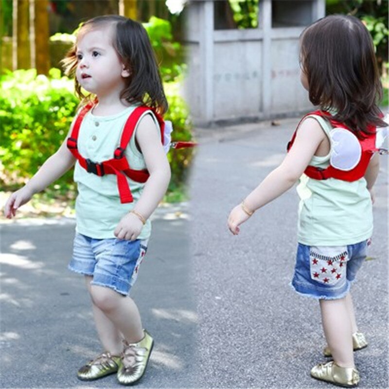1.5m kävelijän turvallisuus anti-kadonnut lasten valjaat kävelyhihnat lasten vauvan kävelylenkki ranneke siivellinen taaperovyö