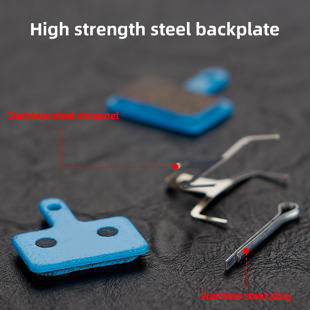 MOTSUV Bicycle Disc Brake Pads MTB Bike BB5 BB7 Pads Wear-resistant Blue Half Metal High Strength Steel Backplate Cycling Parts
