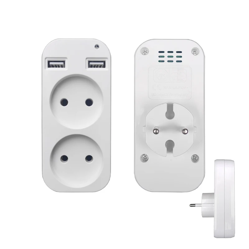 Wall USB plug adapter double Socket Outlet for phone charge Double USB Port 5V 2A UsbIndicator light Z-10: Type 12