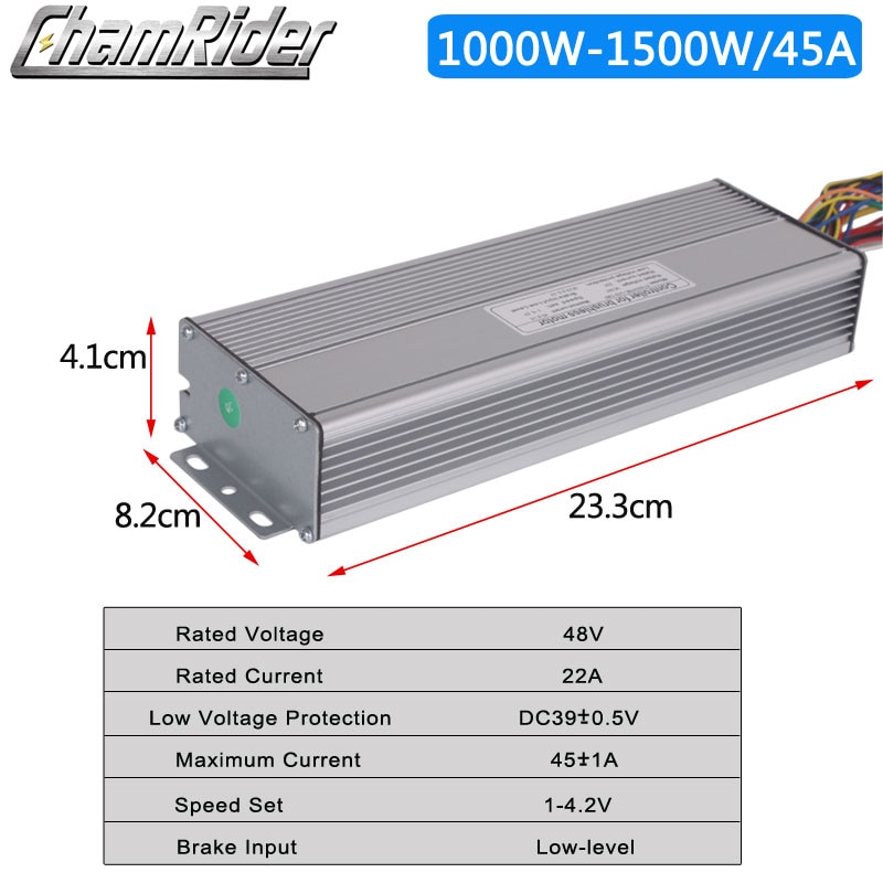 Electric Bike Controller 36V 48V Ebike Sensorless Controller 250W 350W 500W 750W 1000W 1500W KT Controller Dual Mode Sinewave