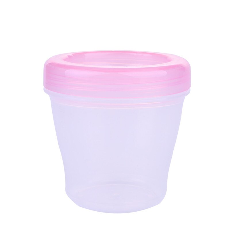 Babymad opbevaring baby snack mælkepulver boks sikkerhed baby mælk pulver beholder snack box beholder genanvendelig opbevaring kop  #4 aa 6: Lyserød