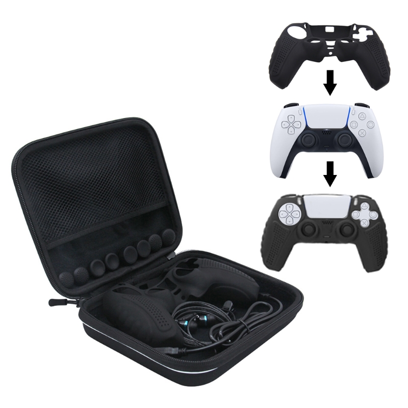 Set mit  -ps5 gamepad-empfängern  ps5 -schutzhüllen, ladekabeln und kopfhörern ( 8- bit plus high cap 1 12 in