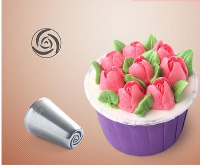 Russian Tulip Stainless Steel Icing Piping Nozzles Pastry Decorating Tip Fondant Cake Cupcake Decorator 11 Patterns