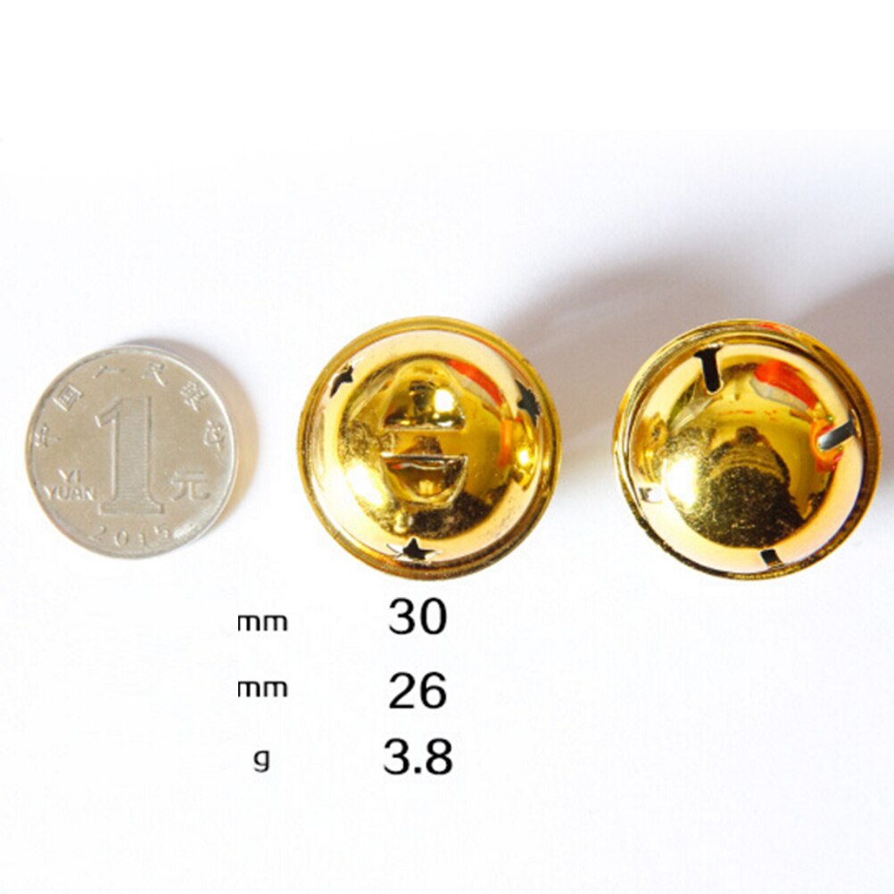 10 Stks 30mm Mini Jingle Bells Koper Bells Fit Festival Sieraden Decor Thuis Kerstversiering Levert Mix Kleur