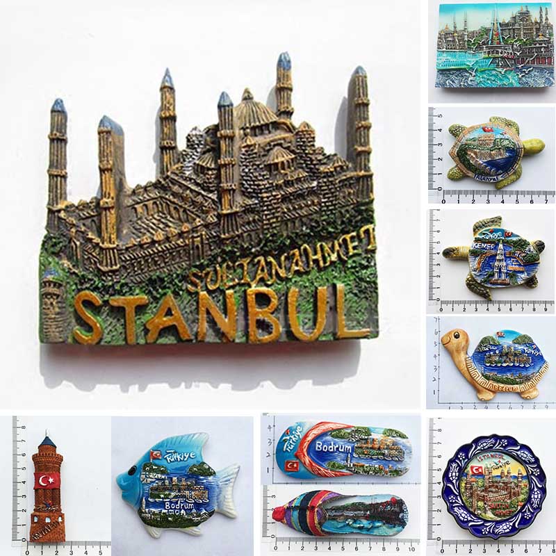 Turkey Istanbul Fridge Magnet Souvenir Turquia Bodrum Alanya Kemer 3d Tourism Magnets Home Decor Refrigerator Magnets Ideas